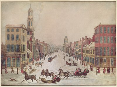 Tél a Wall Streeten, 1834 alkotó: American School