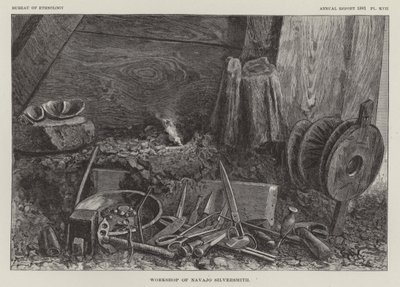 Navajo Silversmith műhelye alkotó: American School