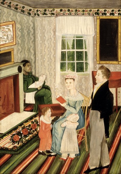 York, Pennsylvania Család néger szolgával, 1828 körül (olaj, tábla) alkotó: American School