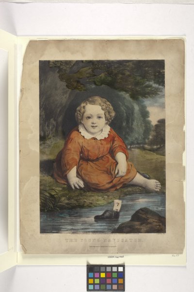 Young Navigator (kézzel színezett litográfia) alkotó: American School