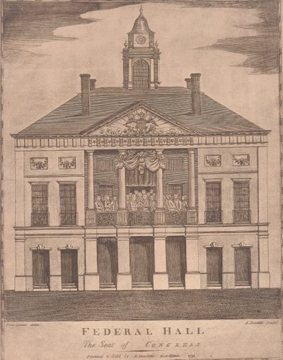 Federal Hall, a Kongresszus székhelye alkotó: Amos Doolittle