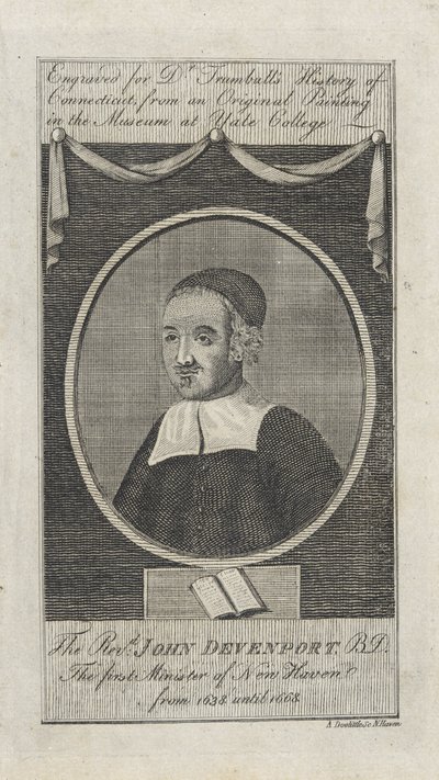 John Davenport tiszteletes, pub. 1797 alkotó: Amos Doolittle