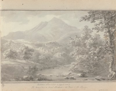 Kilátások Angliában, Skóciában és Walesben: Llanrwst és Capel Cerrig között a hegy Moel Shiabod, a folyó a Lligwy alkotó: Amos Green