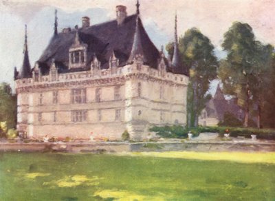 Azay-le-Rideau (színes litográfia) alkotó: Amy B. Atkinson