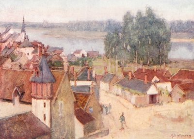 Chaumont-sur-Loire (színes litográfia) alkotó: Amy B. Atkinson