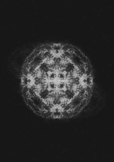 Fénylő absztrakt gömb alkotó: Amy Louise Baker