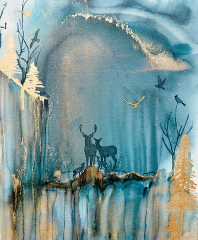 A varázslatos erdő szarvascsaládja alkotó: Amy Tieman