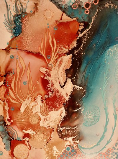 Víz alatti zátony-ábrázolás alkotó: Amy Tieman