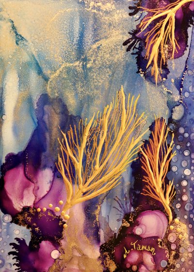 Élénk aranykorall alkotó: Amy Tieman