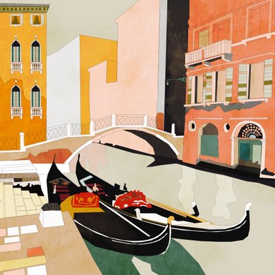 Velencei gondolák alkotó: Ana Rut Bre