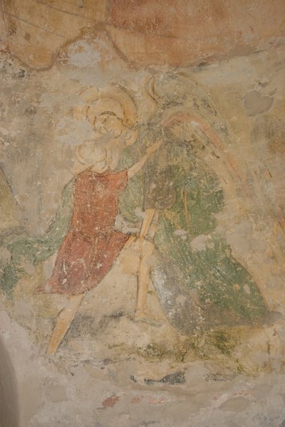 Jákob és az angyal, 12. század alkotó: Ancient Russian frescos