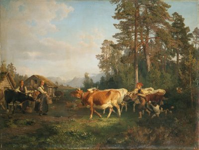 Tájkép tehenekkel alkotó: Anders Askevold