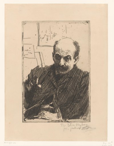 Max Liebermann portréja alkotó: Anders Leonard Zorn (signed by artist)