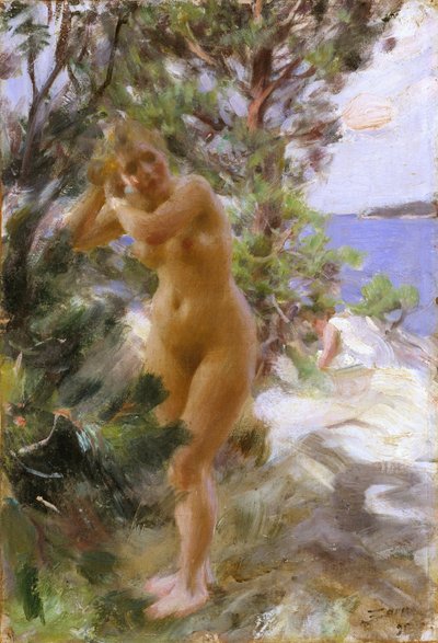 A fürdő után alkotó: Anders Leonard Zorn