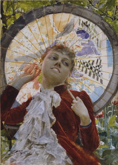 Kastélyok a levegőben, 1885 (wc) alkotó: Anders Leonard Zorn