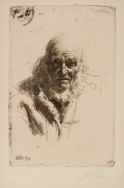 Egy öregember feje alkotó: Anders Leonard Zorn