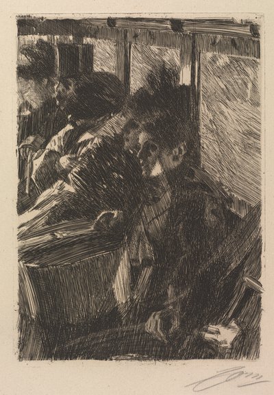 Omnibusz, 1892. alkotó: Anders Leonard Zorn