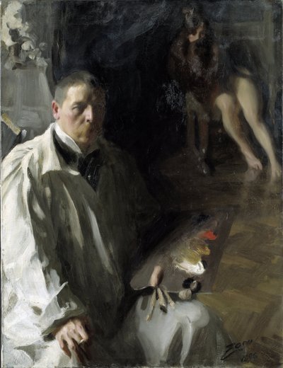 Önarckép Zorn modellel, Anders Leonarddal (1860-1920). Olaj, vászon, mérete: 117x94 alkotó: Anders Leonard Zorn