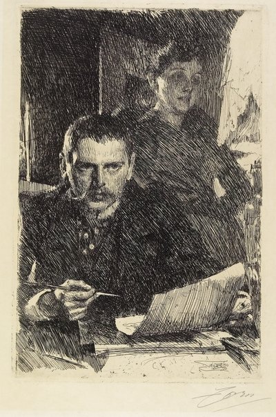Zorn és felesége, 1890 alkotó: Anders Leonard Zorn