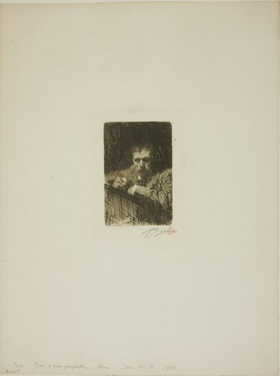 Egy festő-metsző (önarckép) alkotó: Anders Leonard Zorn