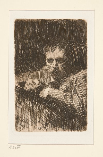 Egy festő-metsző (önarckép) alkotó: Anders Leonard Zorn