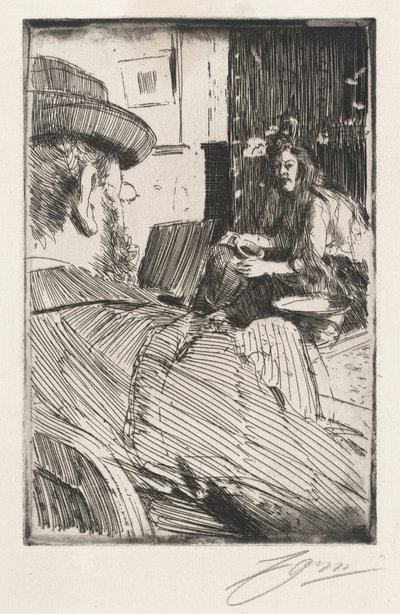 Albert Besnard és modellje alkotó: Anders Zorn