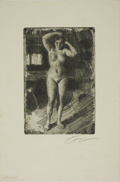 Anna csinálja a haját alkotó: Anders Leonard Zorn