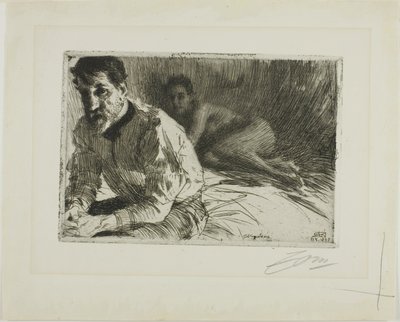 Augustus Saint-Gaudens II (Saint-Gaudens és modellje) alkotó: Anders Leonard Zorn