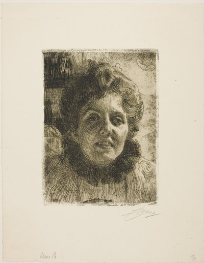 Aurore (Aurore Klintbergné, született Oxenstierna, vezető) alkotó: Anders Zorn