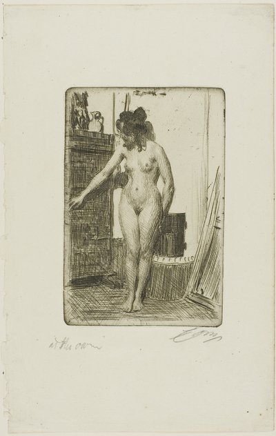 A tűzhely előtt alkotó: Anders Leonard Zorn