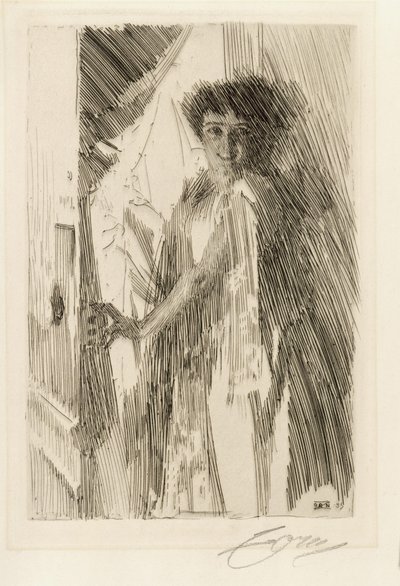 Rosita Mauri táncosnő portréja alkotó: Anders Zorn