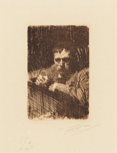 Metsző. Önarckép alkotó: Anders Zorn