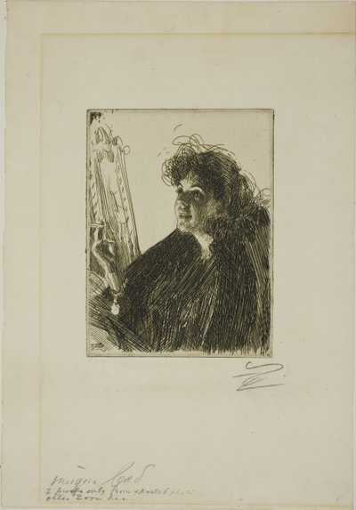 Lány cigarettával I alkotó: Anders Leonard Zorn