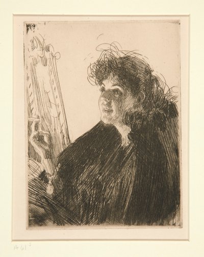 Lány cigarettával I alkotó: Anders Leonard Zorn