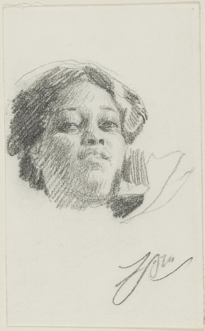 Egy nő feje alkotó: Anders Zorn