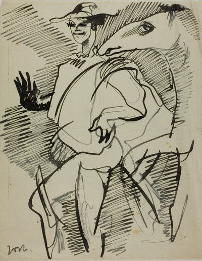 Ember lóval alkotó: Anders Zorn