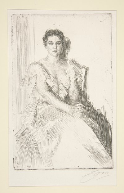 Mrs. Cleveland alkotó: Anders Leonard Zorn