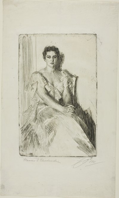 Mrs. Cleveland II alkotó: Anders Leonard Zorn