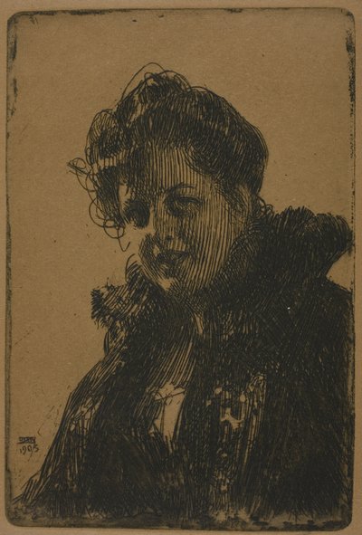 Asszony. Granberg alkotó: Anders Leonard Zorn