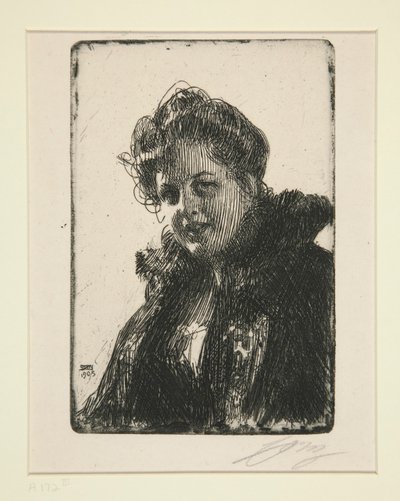 Asszony. Granberg alkotó: Anders Leonard Zorn