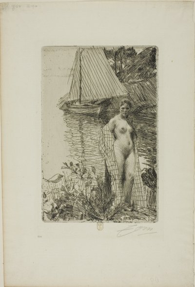 A modellem és a hajóm alkotó: Anders Leonard Zorn