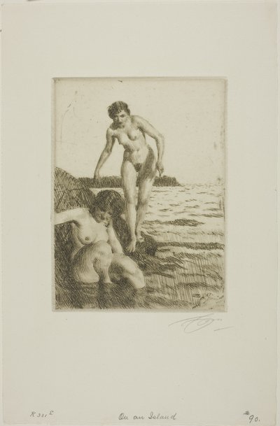 Hemsö szigetén alkotó: Anders Leonard Zorn