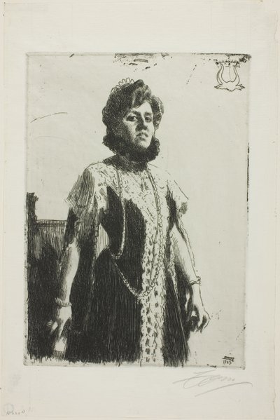Oxenstierna (Mrs. Aurore Klintberg, szül.: Oxenstierna, Teljes hossza) alkotó: Anders Leonard Zorn