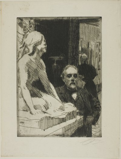 Pontus Fürstenberg és felesége (Hasselberg "békája" mellett állva) alkotó: Anders Zorn