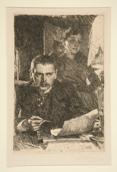 A művész és felesége portréja alkotó: Anders Leonard Zorn