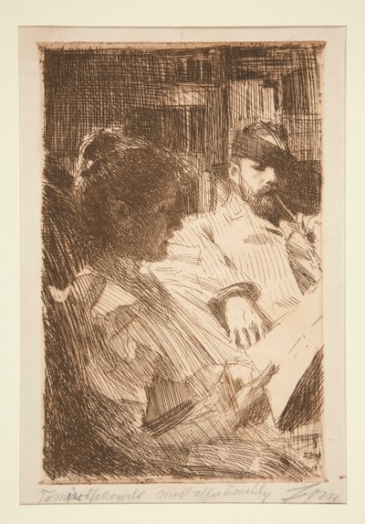 Olvasás (Mr. és Mrs. Charles Deering) alkotó: Anders Leonard Zorn