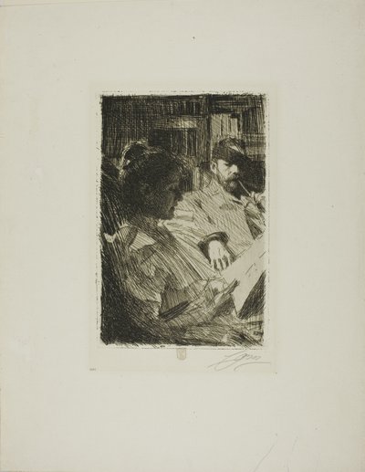 Olvasás (Mr. és Mrs. Ch. Deering) alkotó: Anders Leonard Zorn