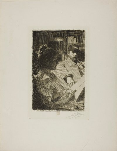 Olvasás (Mr. és Mrs. Ch. Deering) alkotó: Anders Zorn