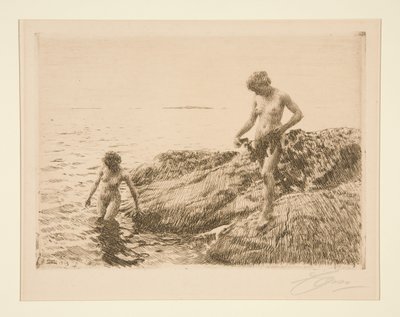 Tenger felőli sziklazátonyok alkotó: Anders Zorn
