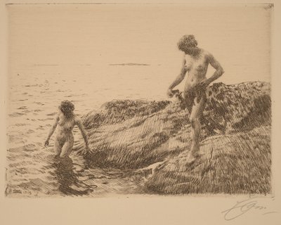 Tenger felőli sziklazátonyok alkotó: Anders Zorn